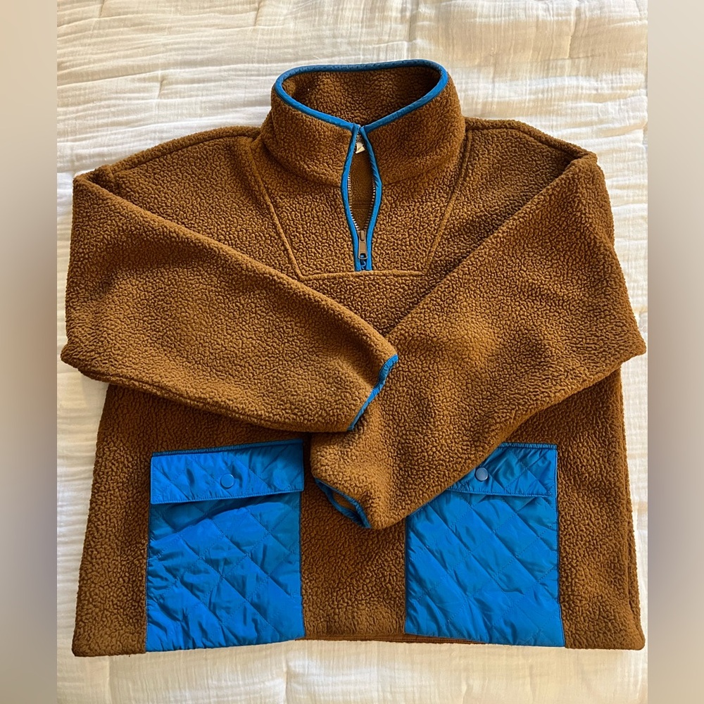 Madewell quarter zip teddy fleece